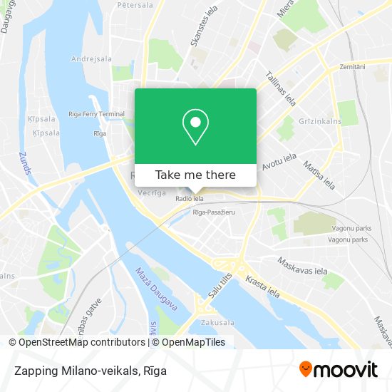 Zapping Milano-veikals map