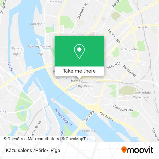 Карта Kāzu salons /Pērle/