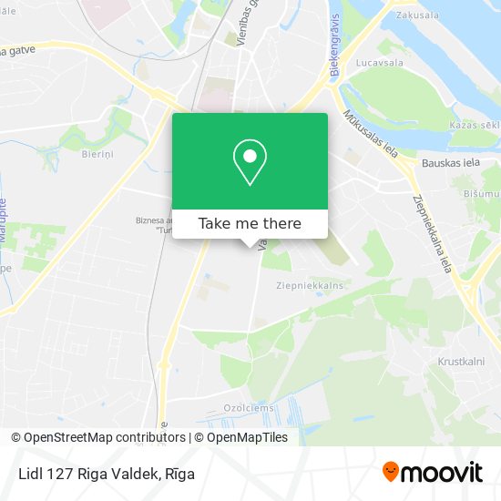 Lidl 127 Riga Valdek map
