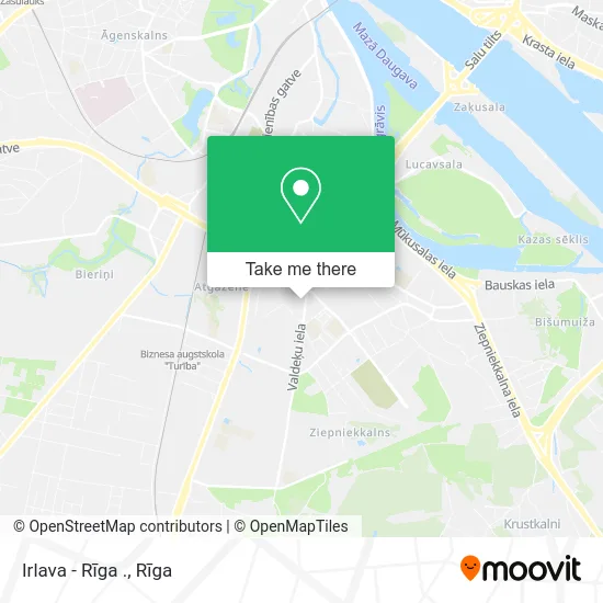 Карта Irlava - Rīga .