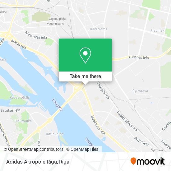 Карта Adidas Akropole Rīga