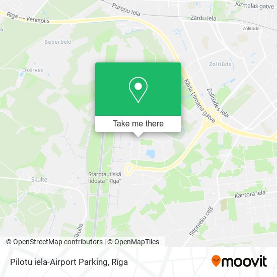 Pilotu iela-Airport Parking map