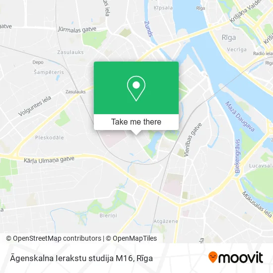 Карта Āgenskalna Ierakstu studija M16