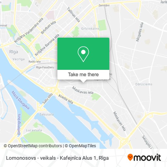 Lomonosovs - veikals - Kafejnīca Alus 1 map