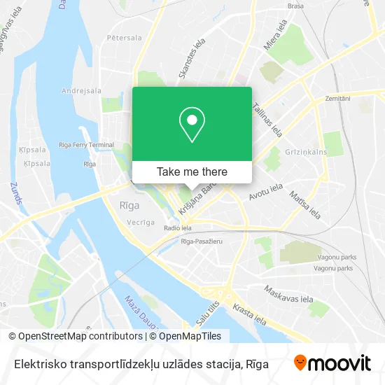 Карта Elektrisko transportlīdzekļu uzlādes stacija