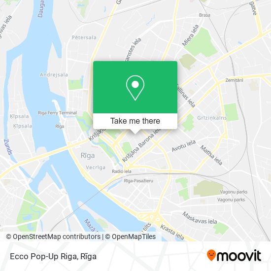 Ecco Pop-Up Riga map