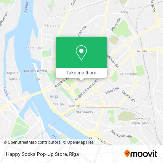 Happy Socks Pop-Up Store map