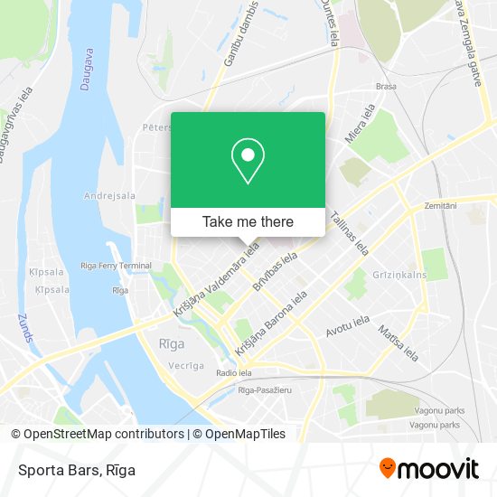 Карта Sporta Bars