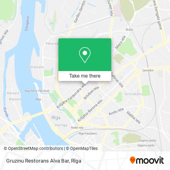 Карта Gruzinu Restorans Alva Bar