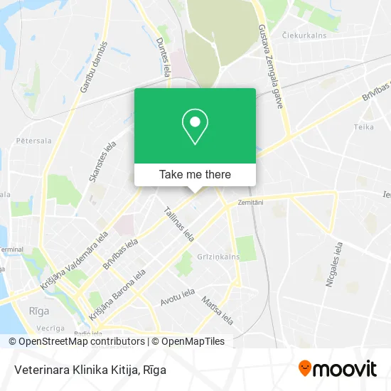 Карта Veterinara Klinika Kitija