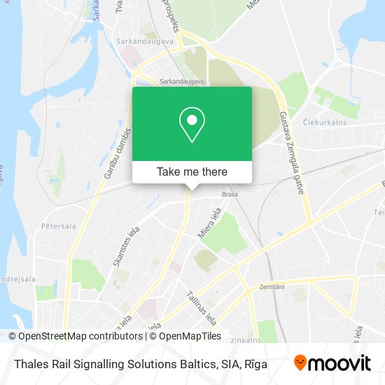 Thales Rail Signalling Solutions Baltics, SIA map