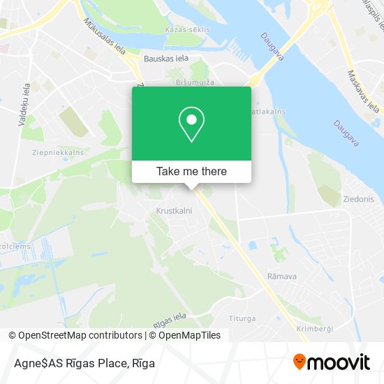 Карта Agne$AS Rīgas Place