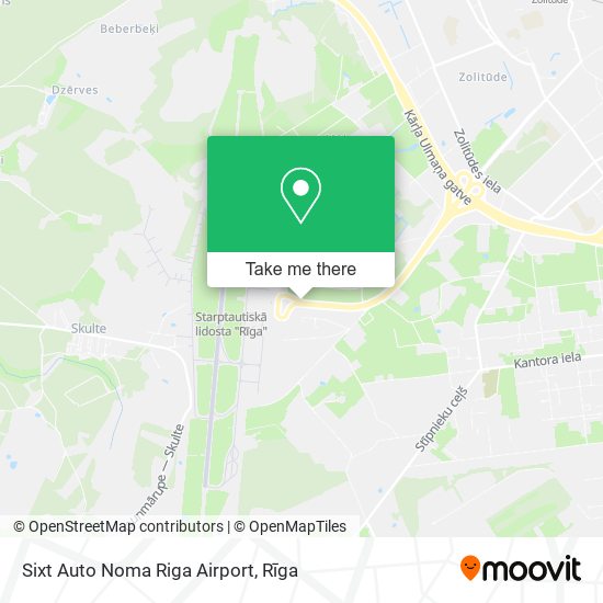 Sixt Auto Noma Riga Airport map