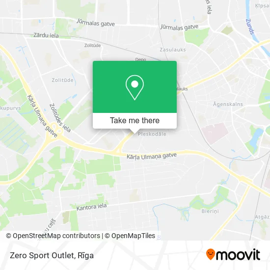 Карта Zero Sport Outlet