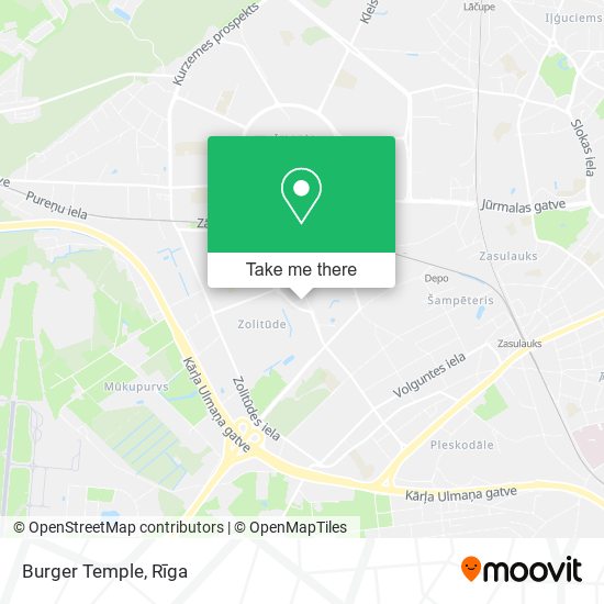 Burger Temple map