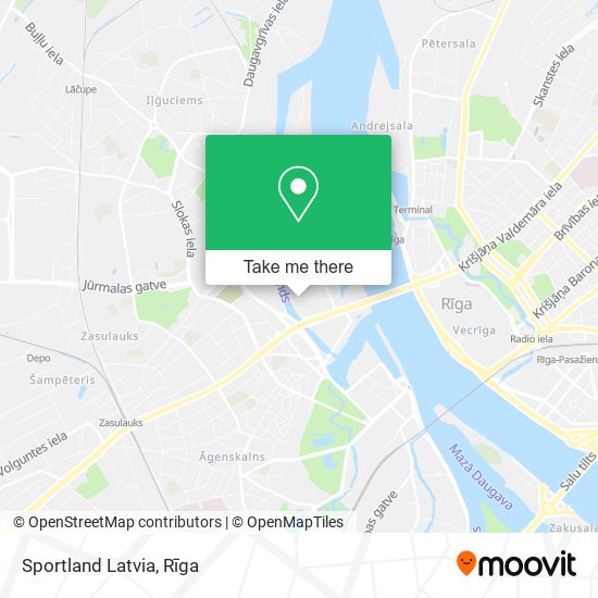 Sportland Latvia map