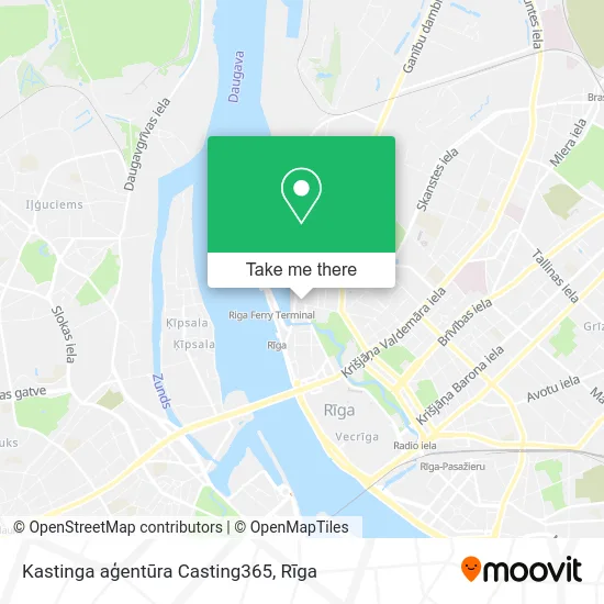 Карта Kastinga aģentūra Casting365