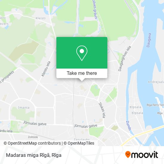 Карта Madaras miga Rīgā