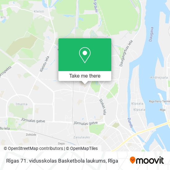 Rīgas 71. vidusskolas Basketbola laukums map