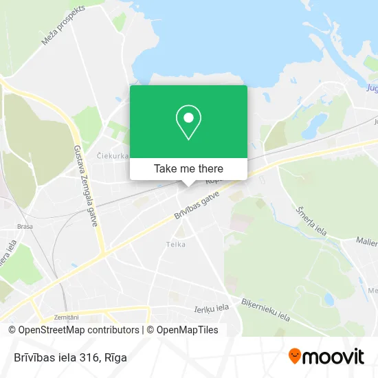 Brīvības iela 316 map