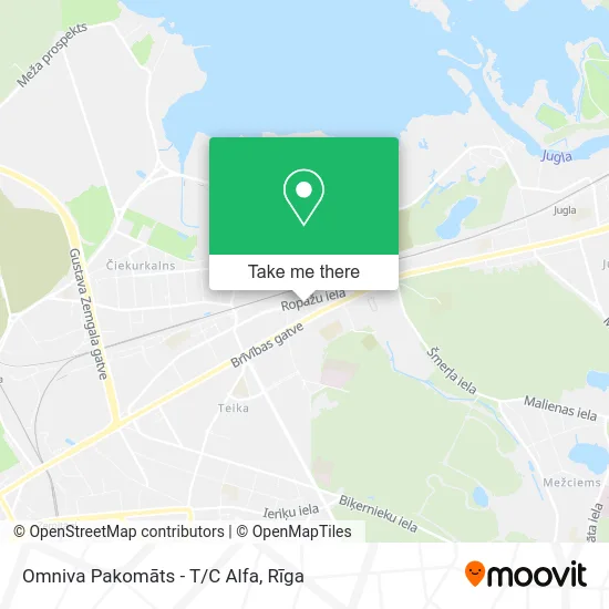 Карта Omniva Pakomāts - T/C Alfa