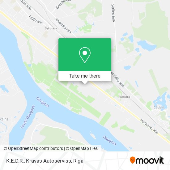 K.E.D.R., Kravas Autoserviss map