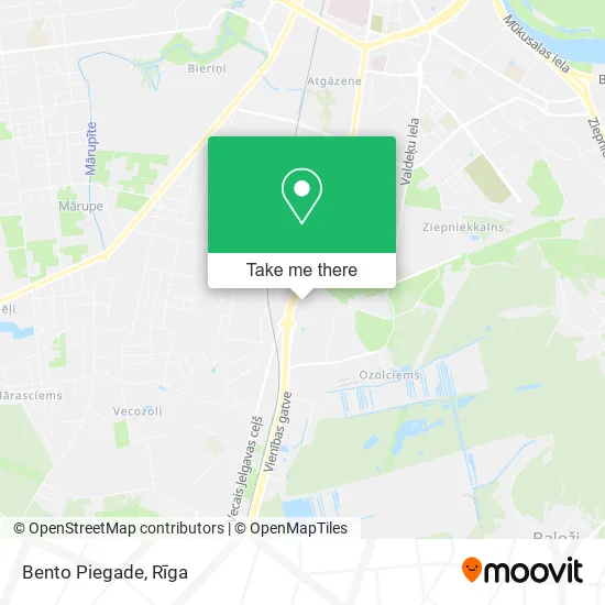 Карта Bento Piegade