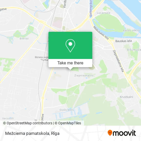 Карта Mežciema pamatskola
