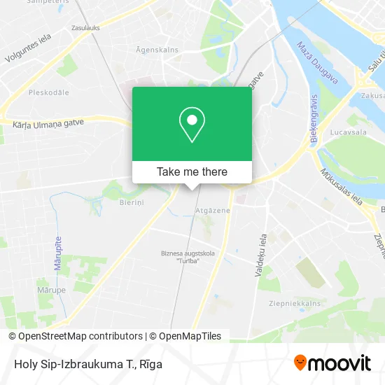 Карта Holy Sip-Izbraukuma T.