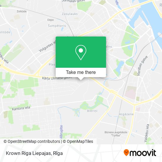Krown Riga Liepajas map