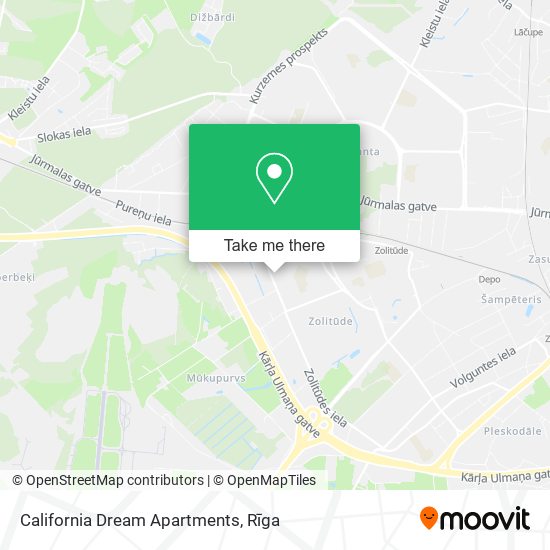 California Dream Apartments map