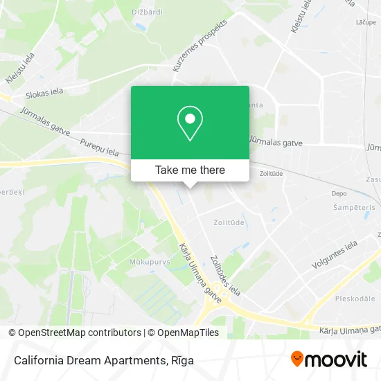 Карта California Dream Apartments