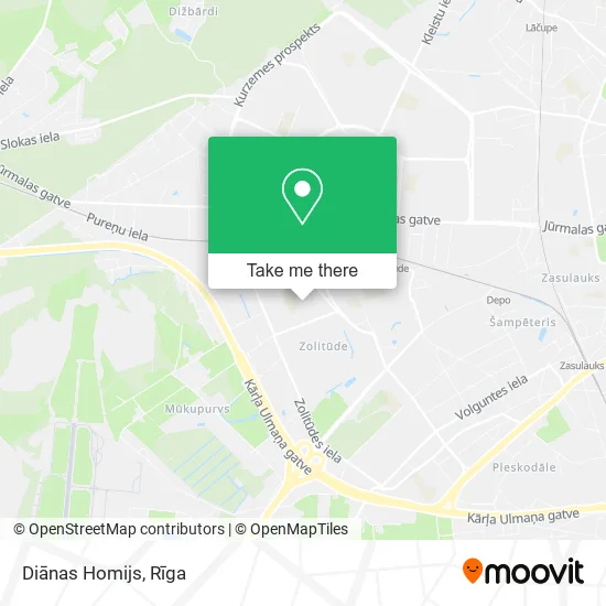 Карта Diānas Homijs