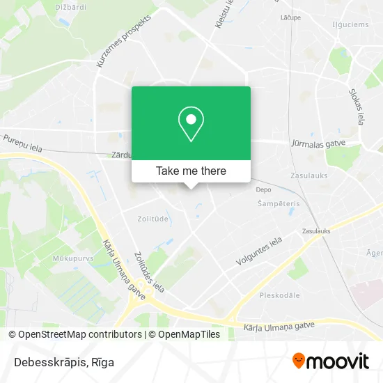 Карта Debesskrāpis
