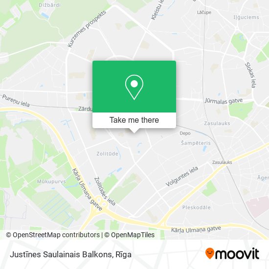 Justīnes Saulainais Balkons map