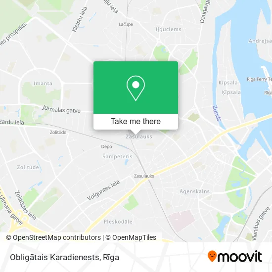 Карта Obligātais Karadienests