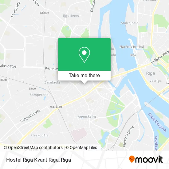 Hostel Riga Kvant Riga map