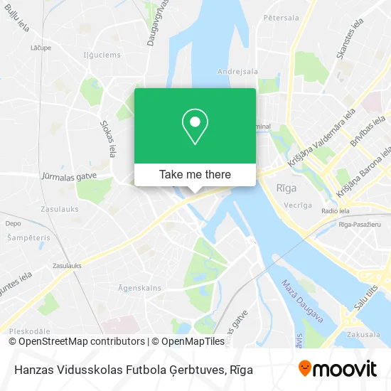 Карта Hanzas Vidusskolas Futbola Ģerbtuves