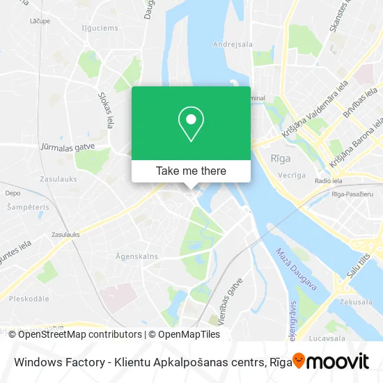 Карта Windows Factory - Klientu Apkalpošanas centrs