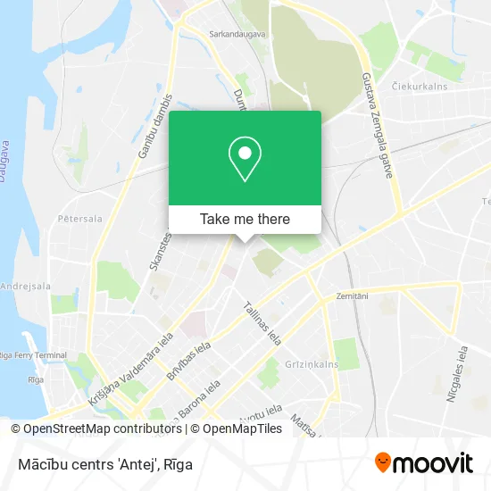 Карта Mācību centrs 'Antej'