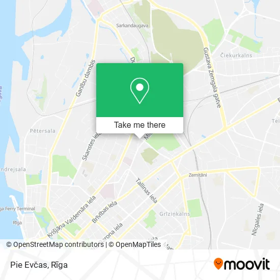 Карта Pie Evčas