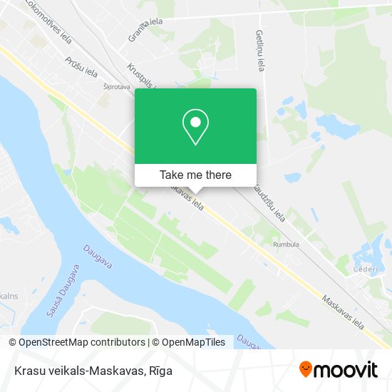 Карта Krasu veikals-Maskavas