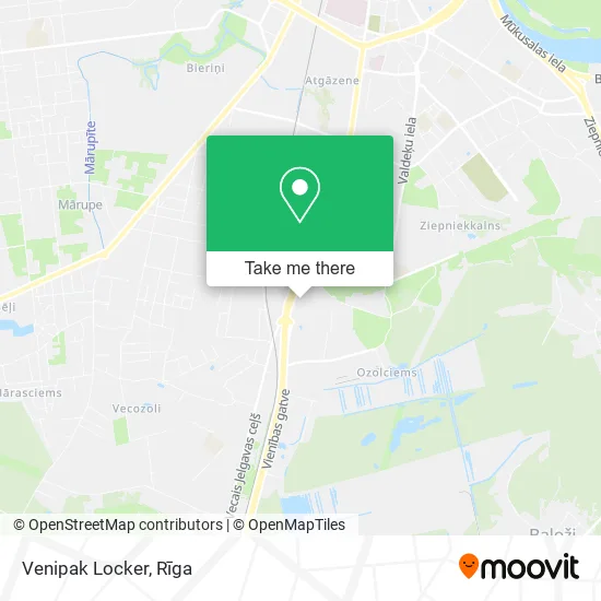 Карта Venipak Locker