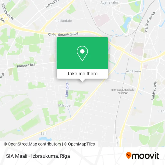 Карта SIA Maali - Izbraukuma