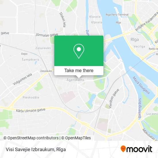 Карта Visi Savejie Izbraukum