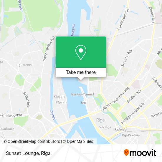 Карта Sunset Lounge