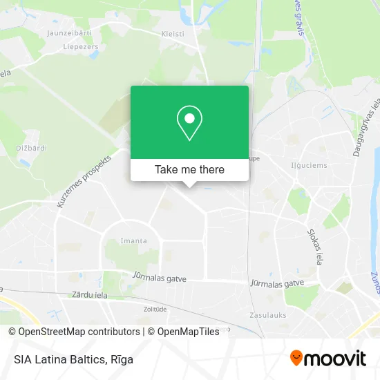 Карта SIA Latina Baltics