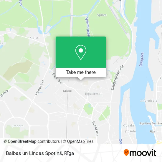 Карта Baibas un Lindas Spotiņš