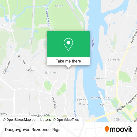 Карта Daugavgrīvas Rezidence