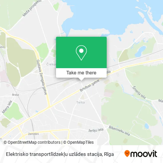 Карта Elektrisko transportlīdzekļu uzlādes stacija